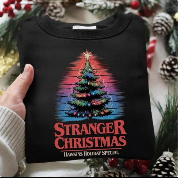Stranger Christmas Things Shirt, Christmas Horror TV Show, Merry Christmas 170 - Picture 1 of 5